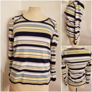 Postmark Sz S Striped Top Ripped Long sleeve Anthropologie